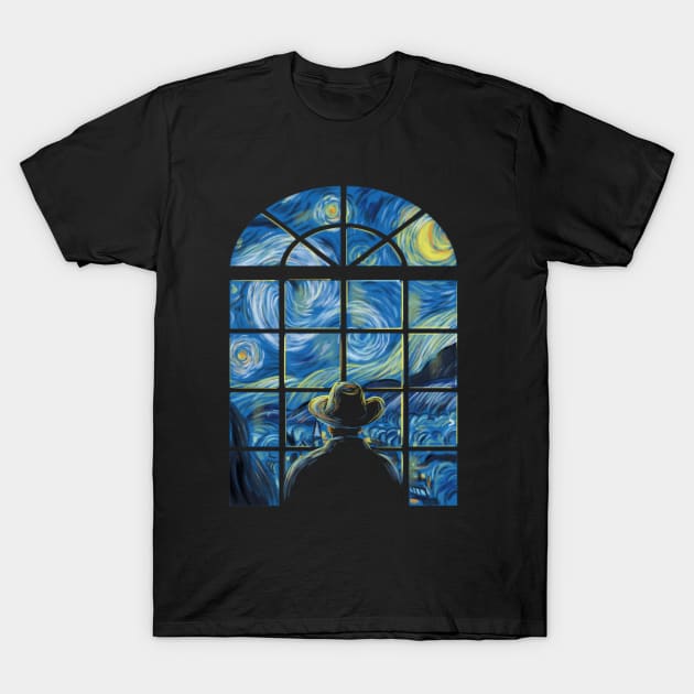 Window in the starry night T-Shirt by Fan.Fabio_TEE